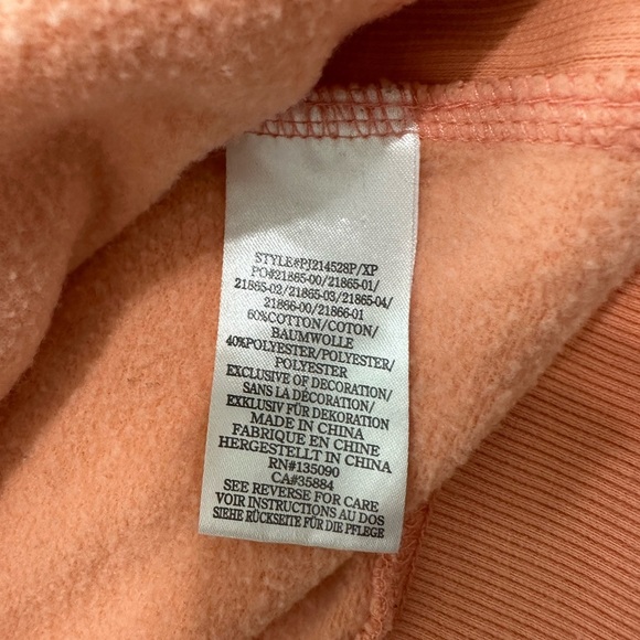 Peloton Ultimate‎ Fleece Zip Hoodie Peach Size XXL - Picture 6 of 7